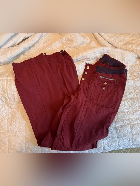 Free People Pants - Free People Burgundy High-Waist Wide Leg Pants